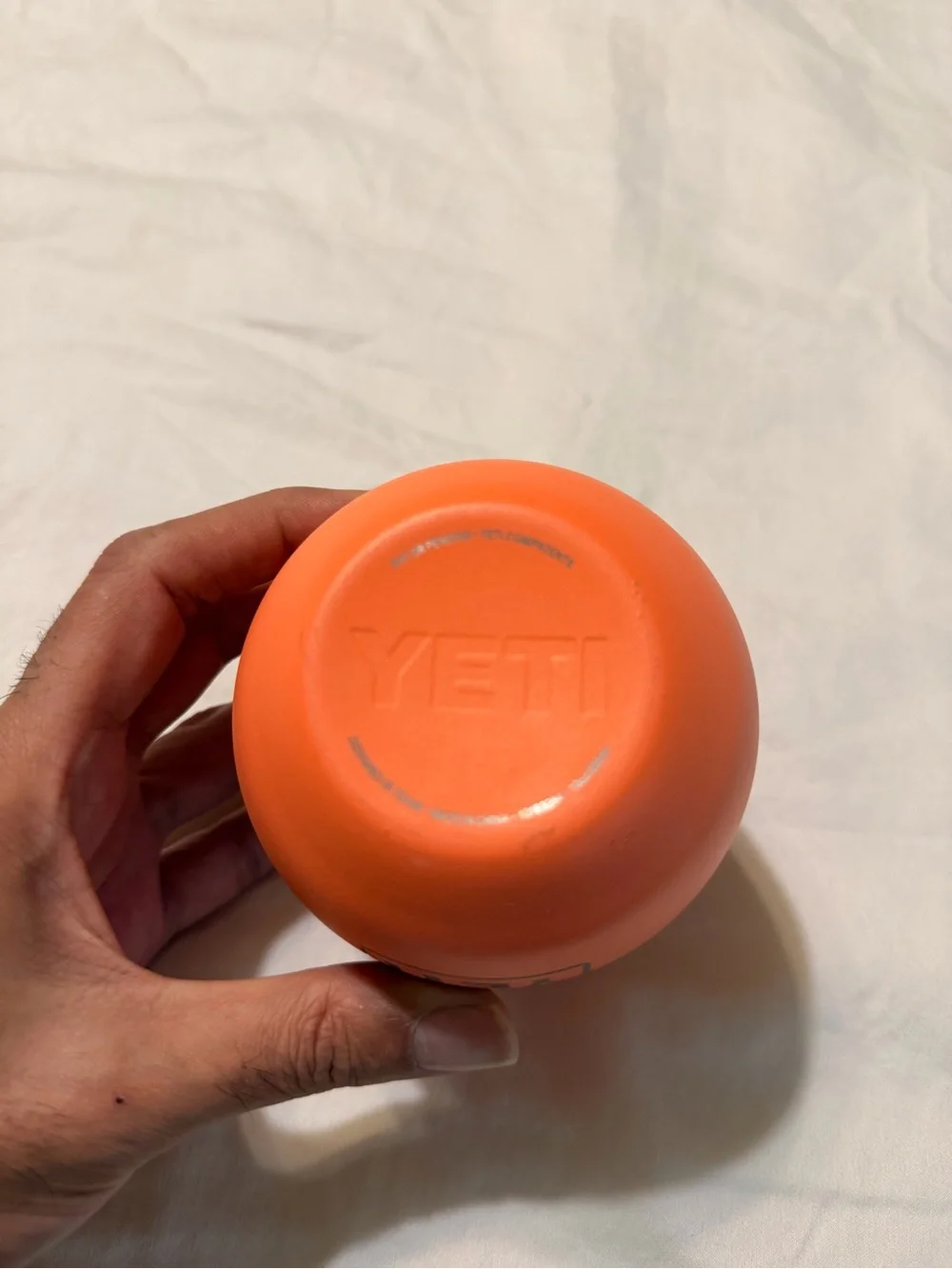 YETI Orange Stainless Travel Tumbler - Insulated Portable Cup